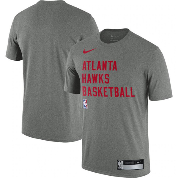 Men's Atlanta Hawks Heather Gray 2023/24 Sideline Legend Performance Practice T-Shirt